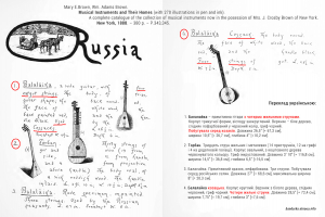 Козацька чотириструнна балабайка, 19 ст.
